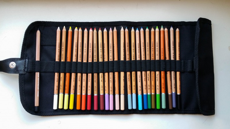 Pencil case with ColorCreta pastel pencils