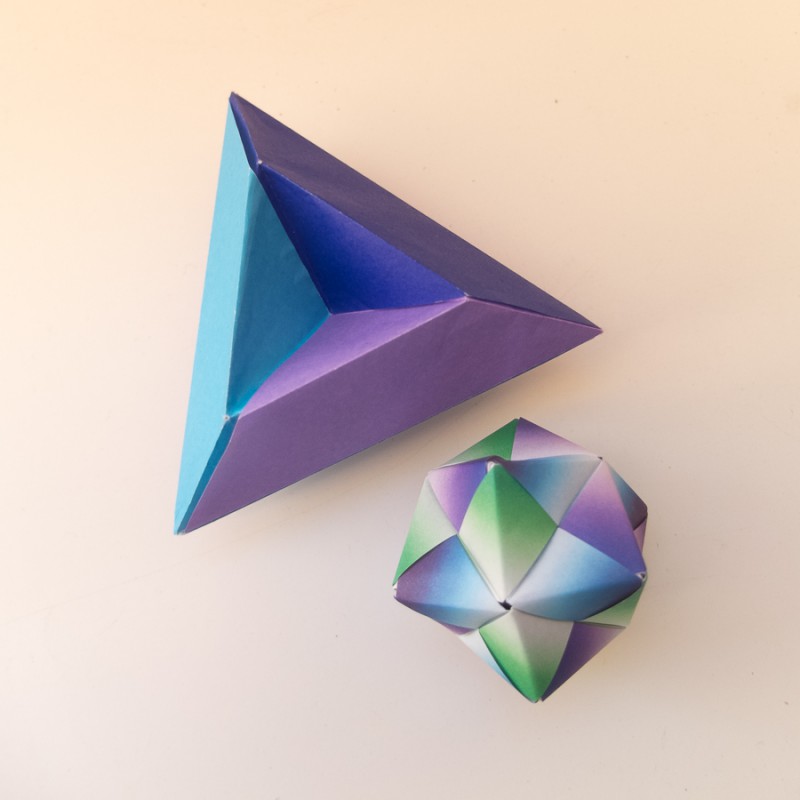 Triangle and octahedron