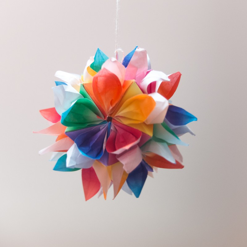 Alina kusudama with open petals