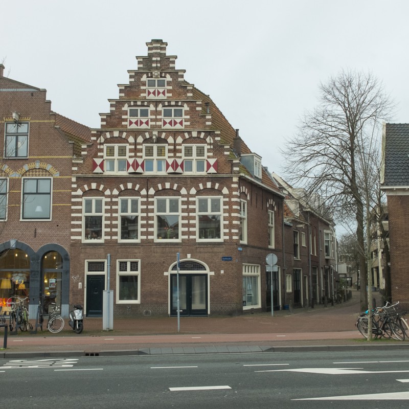 Typical Dutch house with blinds 