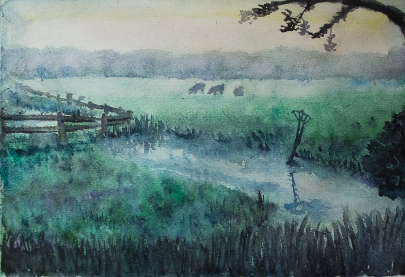 Foggy meadow (A4)