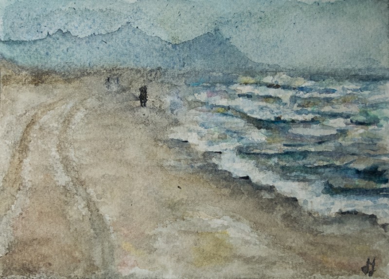 Stormy sea (10 x 15 cm postcard)