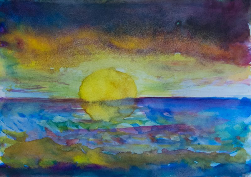 Sunset (10 x 15 cm postcard)