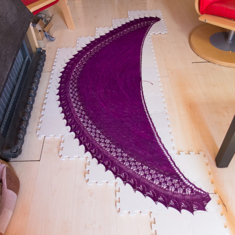 The shawl has a wingspan of almost 2 meters!
