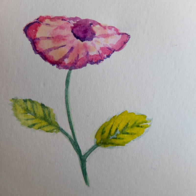 Flower doodle (5 x 5 cm)