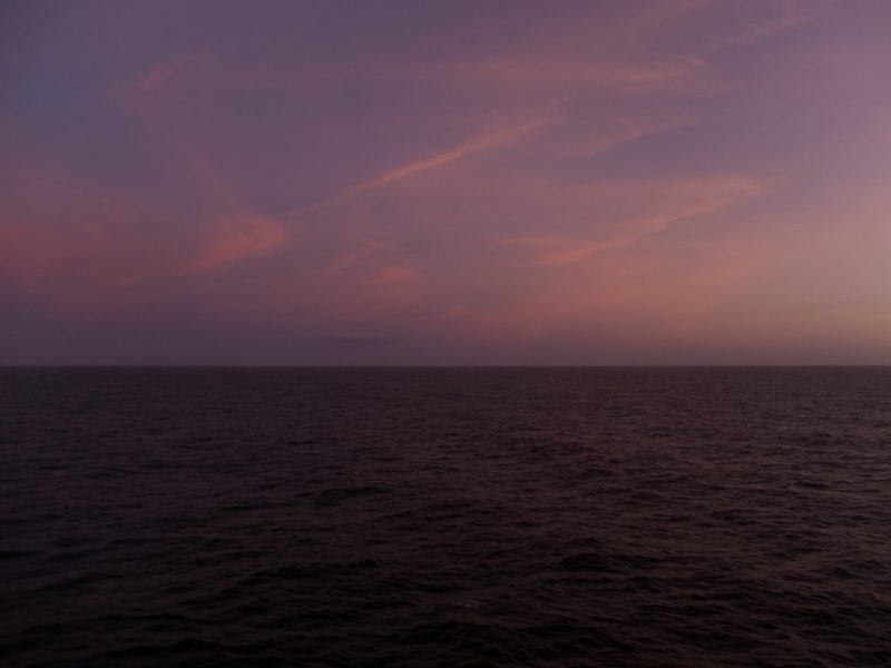 View from the ferry just after sunset