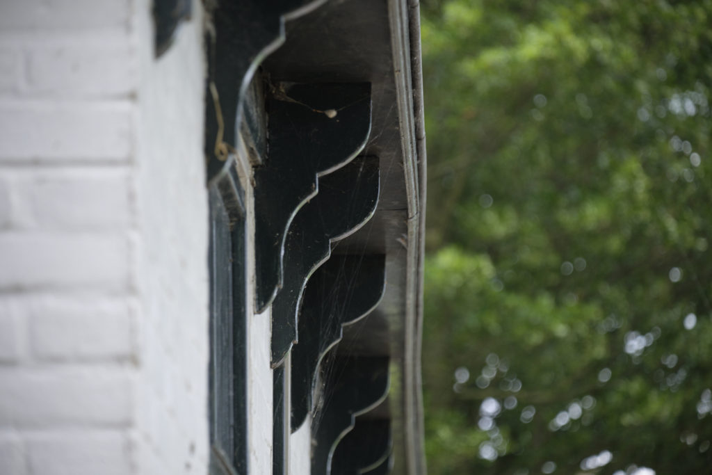 Typical wooden roof ornaments of the local houses