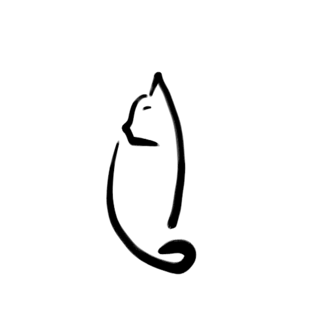 Minimalist ink cat